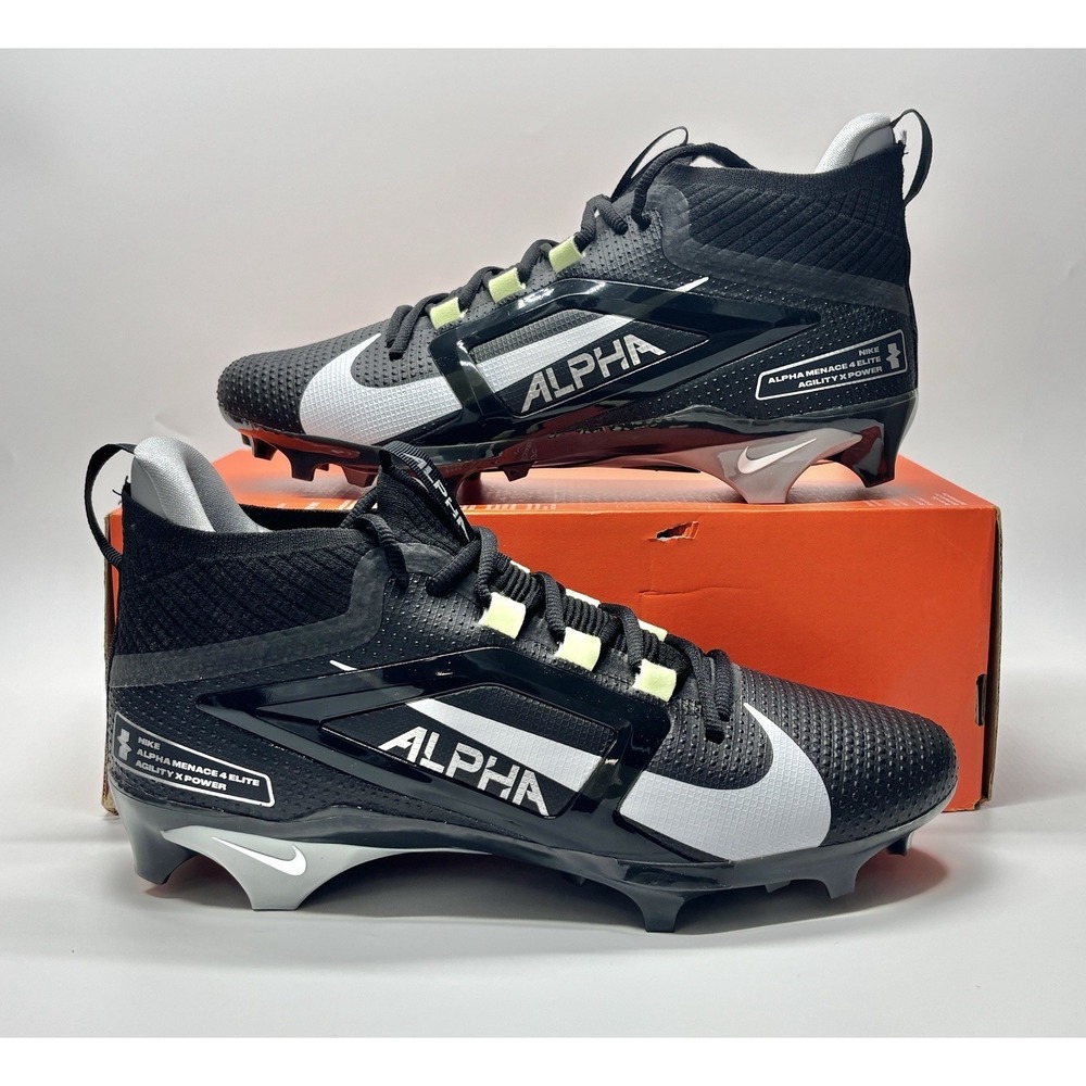 Nike Alpha Menace 4 Elite Black‎ White Size 10 FD7036 001